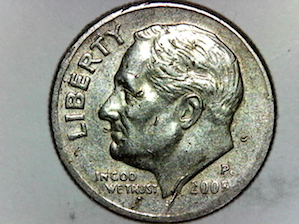 2005-P--Roosevelt-Thin-Dime..actual-Weight-In-Grams-Is-2.3